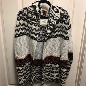 Abercrombie & Fitch Knit Cardigan Hoodie